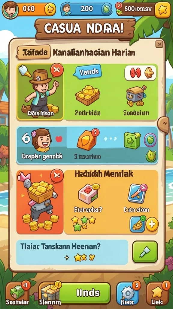 Fitur sosial untuk berinteraksi dengan pemain lain.