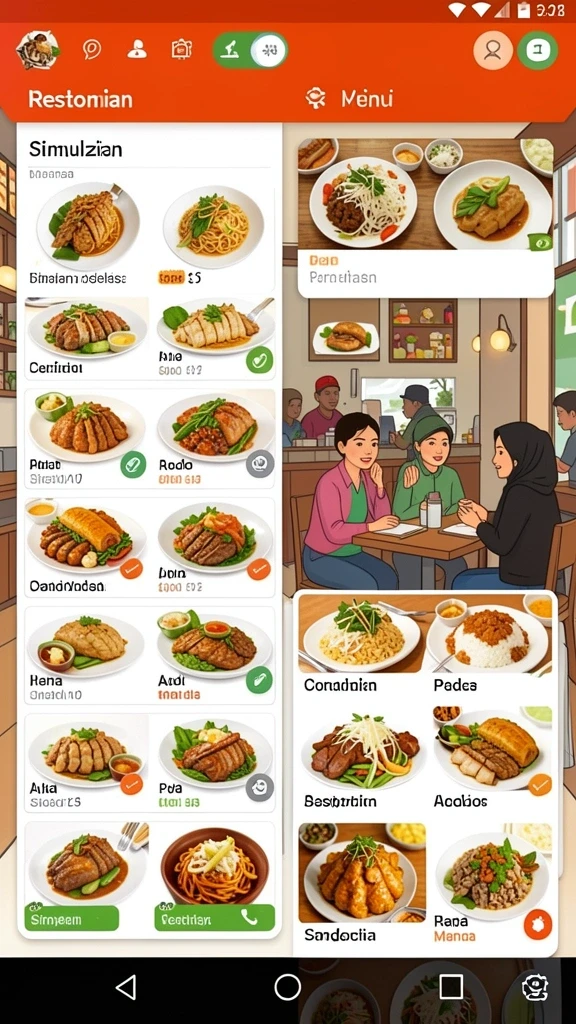 Tampilan antarmuka yang modern dan menarik.