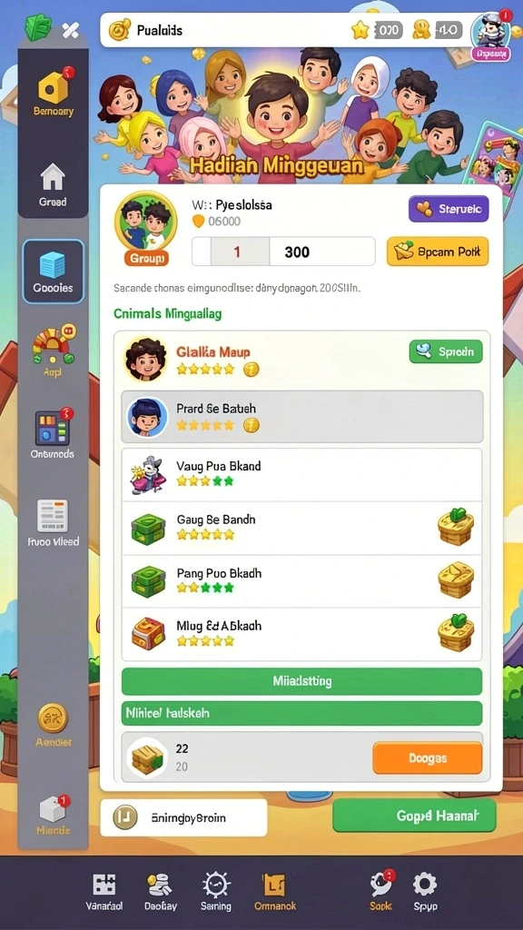 Sistem leveling yang intuitif dan mudah dimengerti.