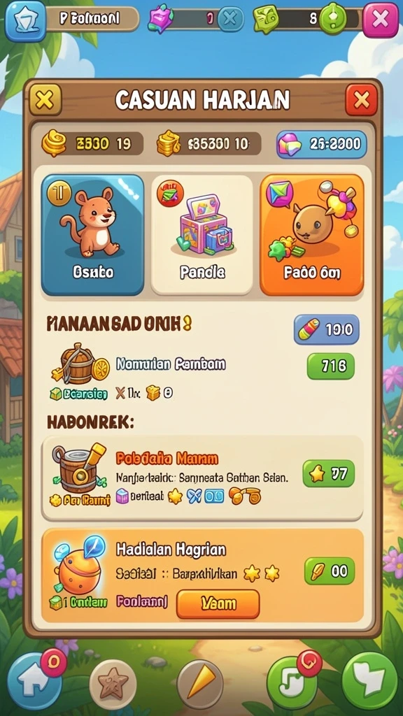 Ragam karakter unik yang bisa dipilih.