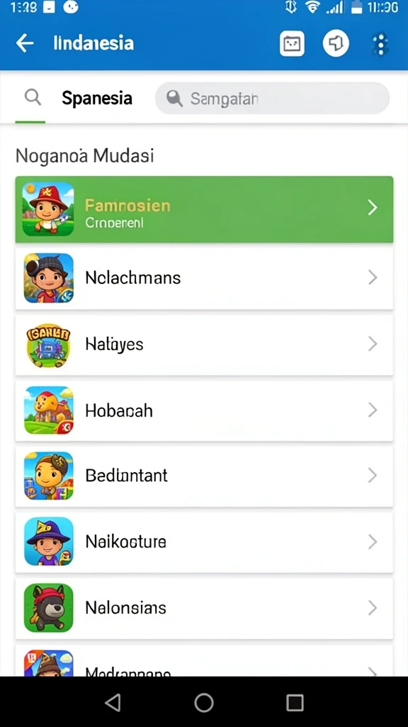 Pengaturan game yang memungkinkan customisasi karakter.