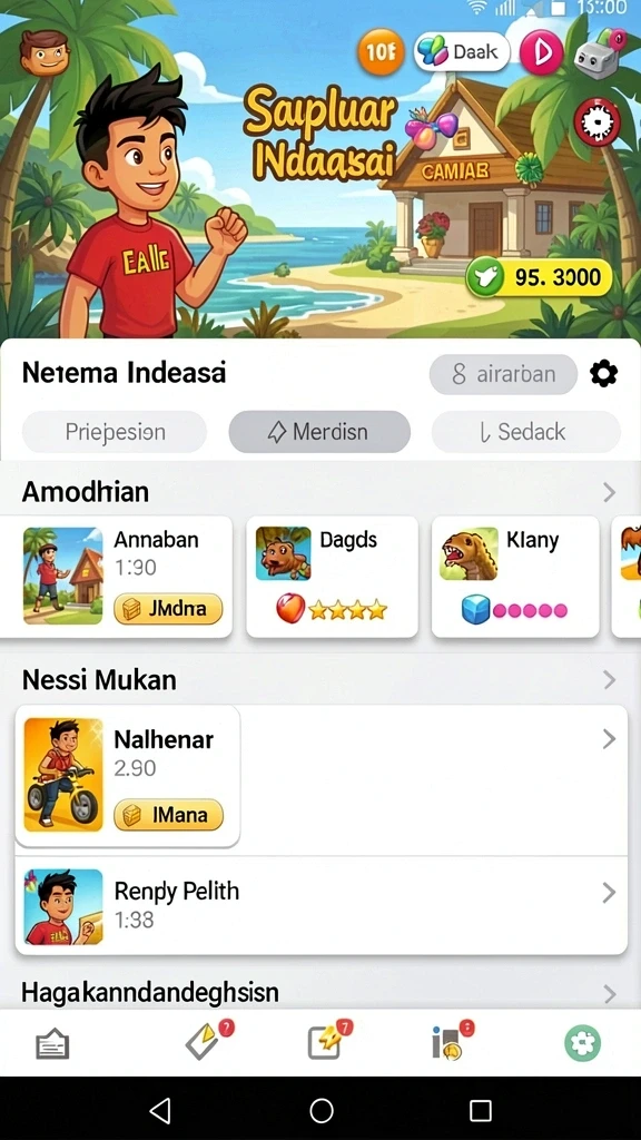 Tampilan antarmuka utama JARUM77 yang menawan.