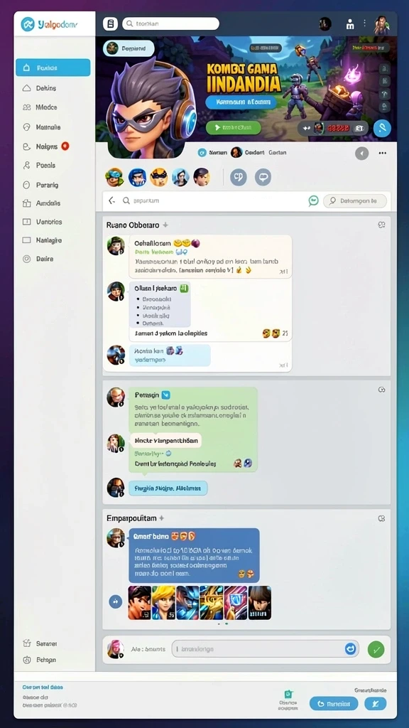Tampilan utama aplikasi JKTOK dengan berbagai konten kreatif.