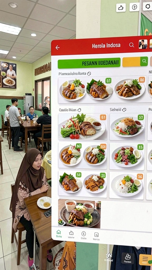 Tampilan menu utama KIKOTOTO yang cerah dan menarik.