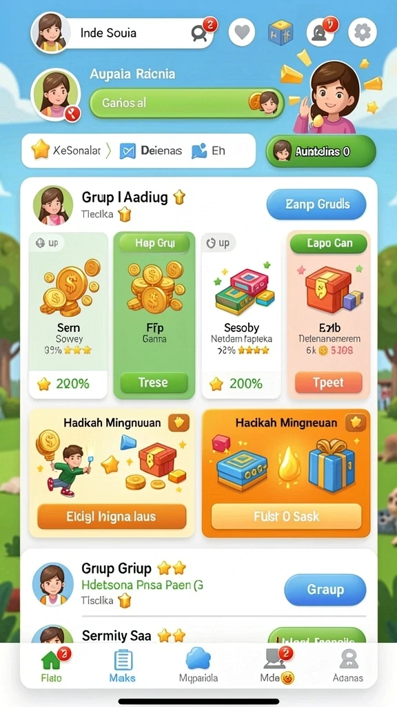Mode permainan yang bervariasi dan mengasyikkan.