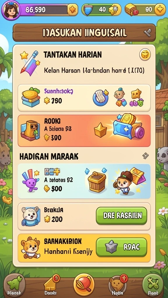 Tampilan menarik dengan grafik yang memukau.