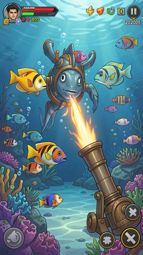 Screenshot pertarungan seru di arena.