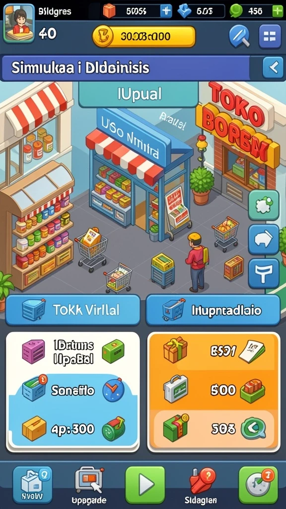 Tampilan menu utama yang menarik dan interaktif.