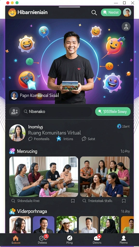 Tampilan karakter pisang yang menggemaskan.