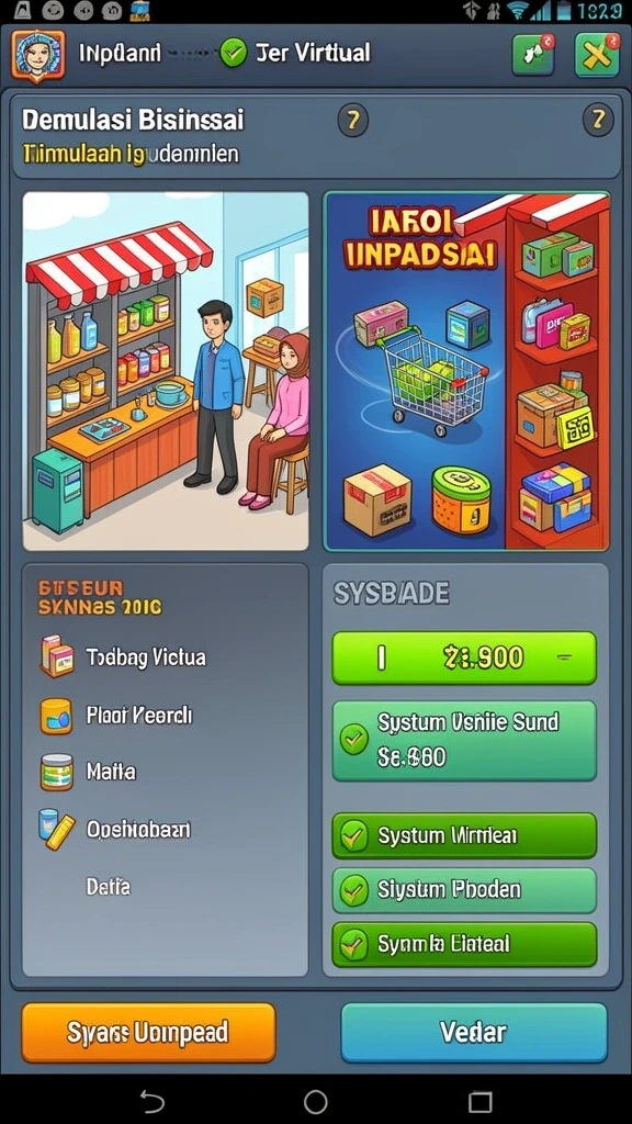 Ilustrasi grafis lingkungan dunia RAJAMPO yang fantastis.