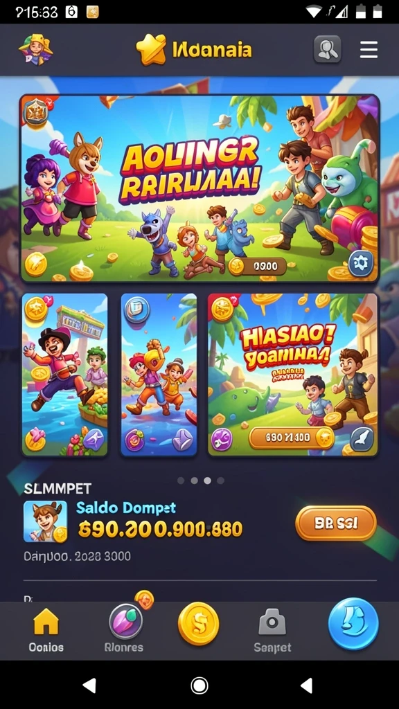 Tampilan awal game REJEKIGAMES yang menarik.