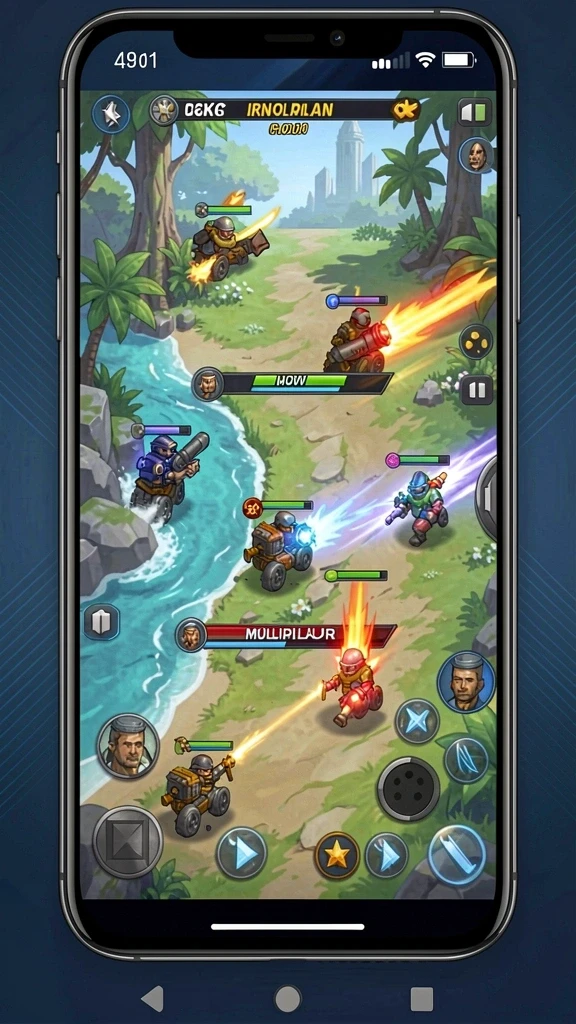 Tangkapan layar dari level yang menantang di SPINGILA.