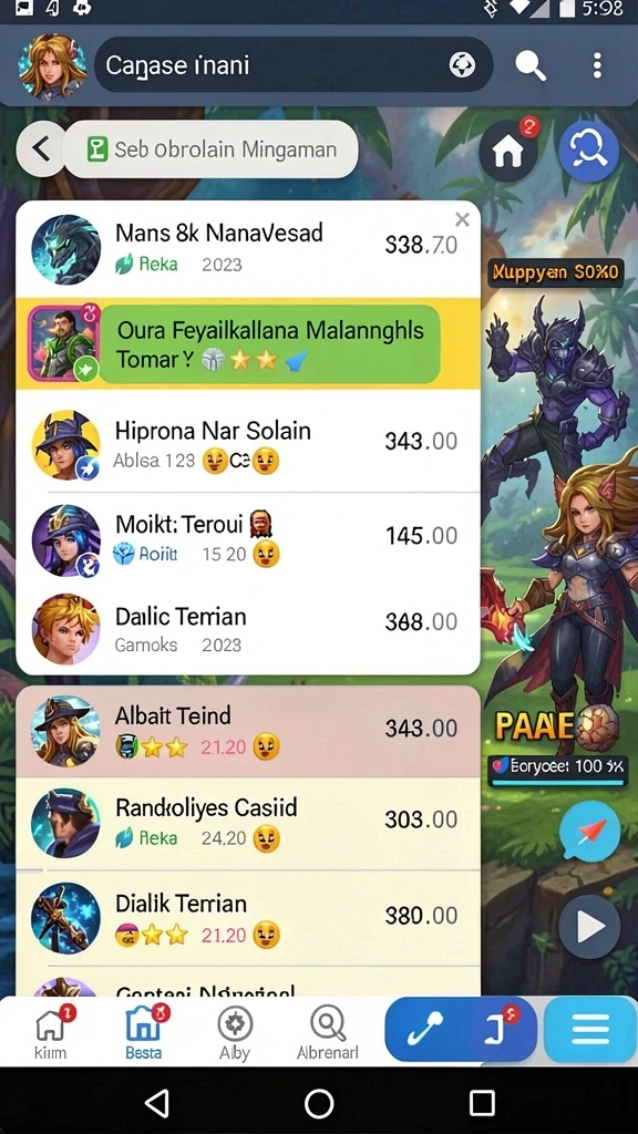Tampilan awal yang menarik dan penuh warna.