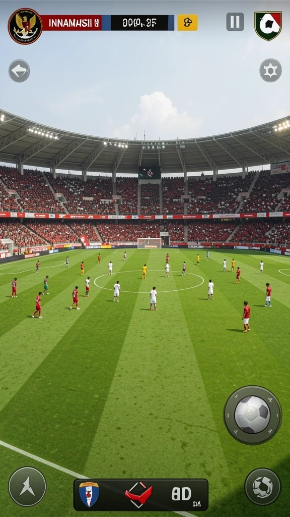 Screenshot dari level permainan yang menantang.
